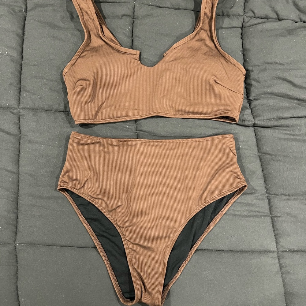 SHEIN Brown Bikini Set
